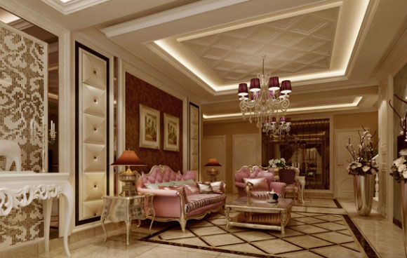 辉煌大气的欧式风格别墅装修设计效果图，不差钱的你不要错过！