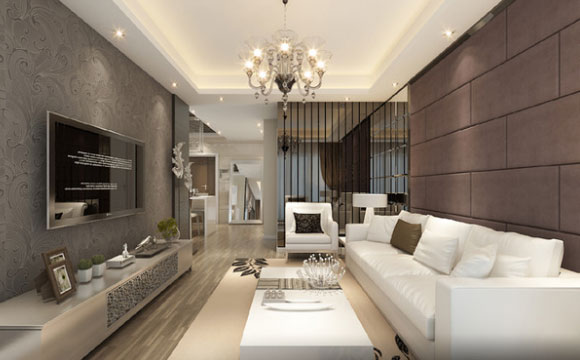 现代风格装修这样设计很有品位，玻璃做隔墙有种轻奢风的华丽！