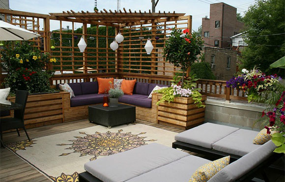 买了顶楼,楼顶装修一样要花点心思,私家小花园令人羡慕去!