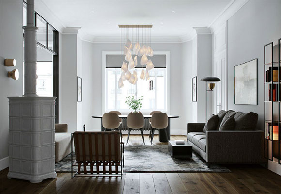 为省钱全屋简约装修,石膏线吊顶很漂亮,空间简洁很舒适!