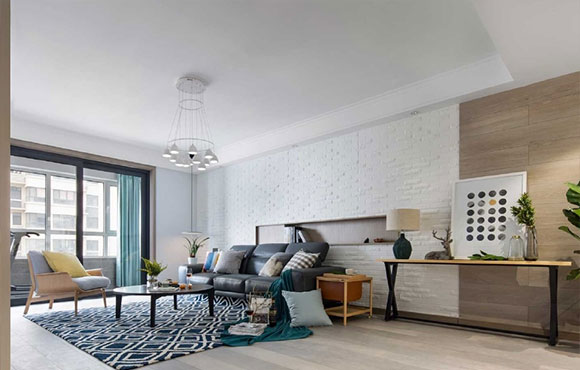 180㎡大空间没吊顶,装修简洁却很迷人,色彩搭配更时尚!