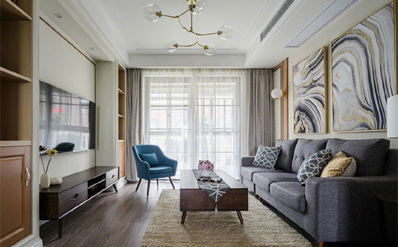 106㎡简约美式风格装修,简洁实用又耐看,卧室太温馨了!