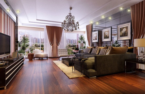 127㎡现代风格三房装修，玻璃沙发墙真漂亮，全屋时尚又大气！