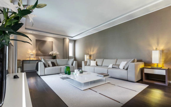 153㎡极简现代风格装修，灰色调质感空间，格调高雅有品位！