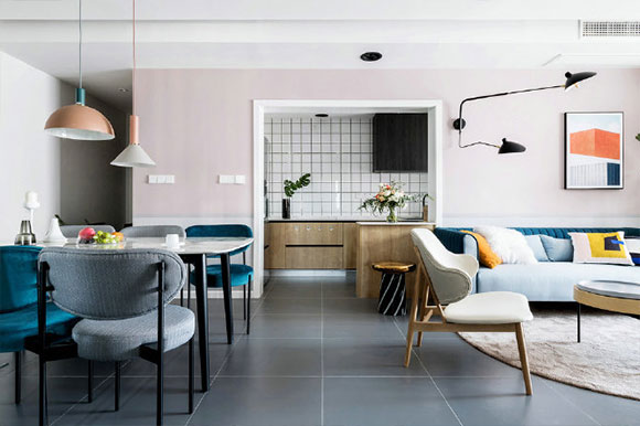 小巧精致的60㎡简约风格装修,客厅阳台装榻榻米,多出一间房!