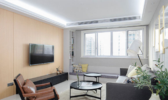 140㎡现代风格装修，客厅装飘窗特温馨，全屋美极了！