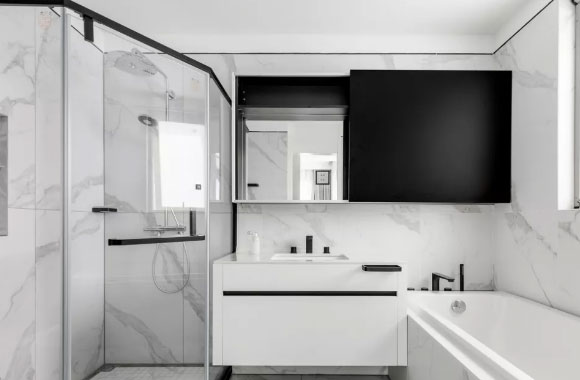 卫生间装修,用玻璃隔出独立淋浴间,干湿分离这样做最省心!