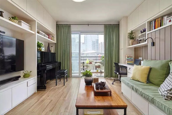 117㎡三房装修很实用，收纳设计很强大，阳台小花园真漂亮！