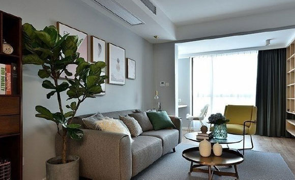 77㎡北欧风两房装修, 打通阳台改书房真实用,全屋很漂亮!