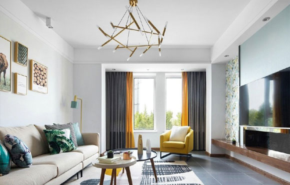 越简约越高级,餐边柜装水龙头,纯黄色墙面的卧室真漂亮!