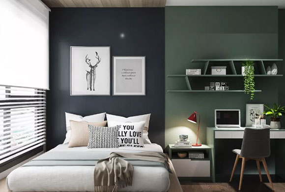 卧室书房一体,提升空间利用率!超级实用的卧室书房装修!