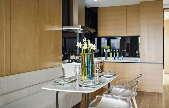 温馨的餐厅装修，设计简洁大方又美观实用，喜欢就照着装吧！