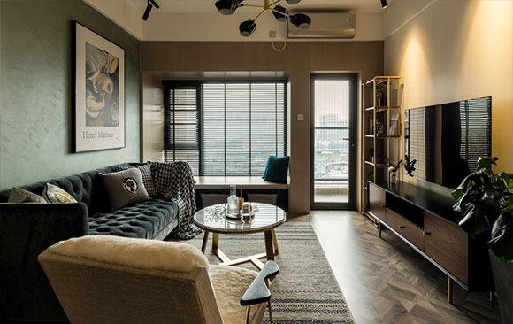 精致时尚的复古风,浪漫情怀的法式风格装修,客厅飘窗真漂亮!