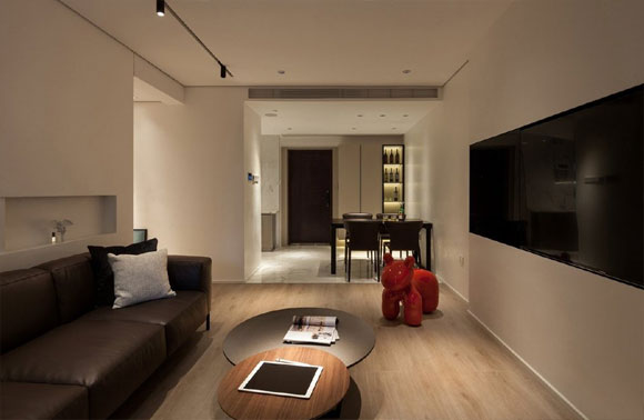 墙面刷白平面吊顶,配日式榻榻米茶室,很有趣味性的简约风格装修!