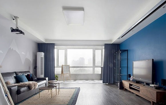 有个性的混搭风格装修，头次见阳台装射灯，背景墙设计真漂亮！