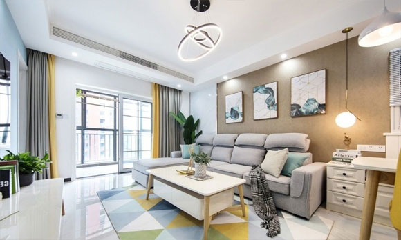 简洁的现代风格装修，淡蓝色墙面真漂亮，儿童房装修超级可爱！