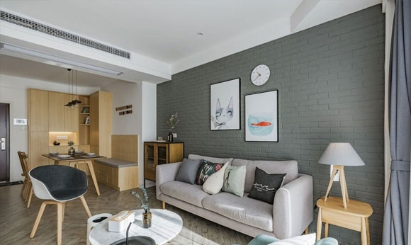 不一样的简约风格装修，定制餐厅卡座储物柜，全屋收纳设计超强！