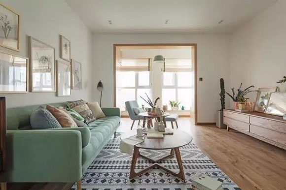 128㎡简约风格三房装修,色彩搭配温馨舒适,榻榻米书房真惬意!