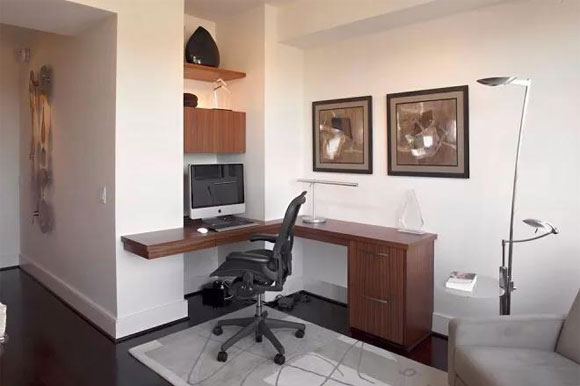 小户型利用空间挤出小书房,精致小巧的书房装修,你家也可以!