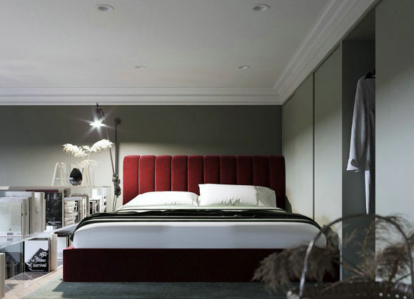 北欧风loft公寓装修，超精致的设计，墨绿色加紫红色效果很惊艳！