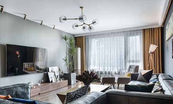 暗色调的个性空间，深灰色墙面特别炫酷，全屋设计高级又舒适！