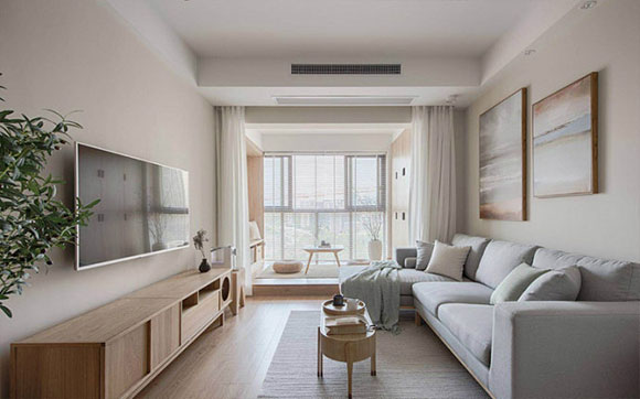 89㎡简约风格装修,温馨自然的小窝,阳台打通地面抬高真实用!