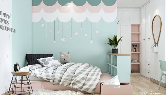 不知道儿童房装修怎么做，这样设计活泼又可爱，留下美好童年记忆！