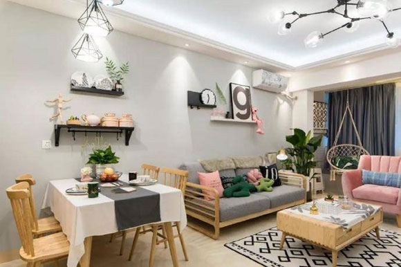 少见的90㎡北欧风装修，清新自然很有设计感，温馨惬意令人羡慕！