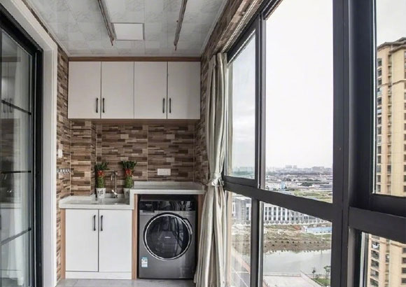 阳台收纳柜这样设计，美观又实用！看看你家阳台收纳柜要不要改改？