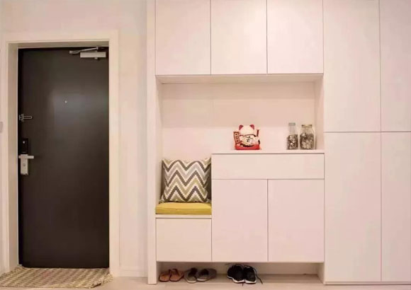 鞋子太多没处放？美观大方的鞋柜装修设计，收纳空间大到你吃惊！