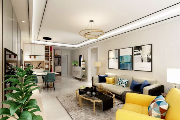 现代风格两房装修效果图，装修公司报价不到8万，是不是很超值？