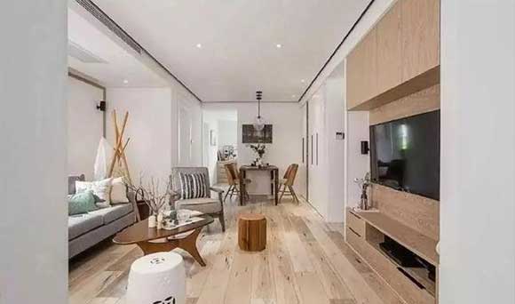 漂亮的简约风格装修,简洁大方很耐看,定制满屋的柜子超实用!