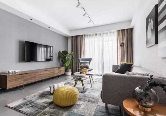 100㎡现代北欧风混搭，鞋柜设计真巧妙，床头背景墙最漂亮！