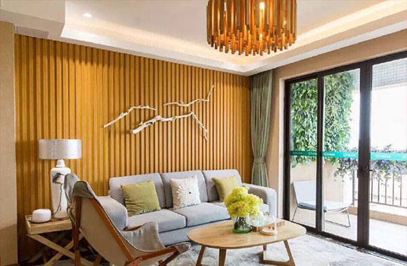 简洁明亮很时尚的三房空间，沙发背景墙设计太魔性，真有品位！