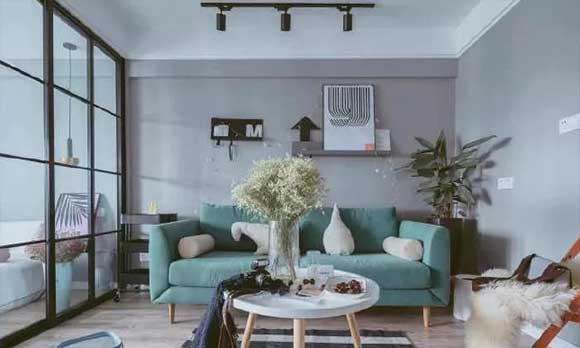 吧台当餐桌,冰箱嵌入电视柜,很有格调的北欧风单身公寓装修!