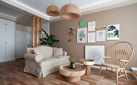 电视墙装书柜,儿童床下装收纳柜,全屋木地板淳朴舒适特别温暖!