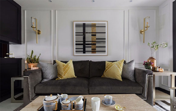 美式乡村风格装修,黑色与粉色的点缀恰到好处,全屋大气很高级!