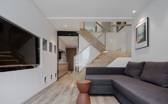 35㎡复式公寓装修,隔出两间卧室太实用,空间收纳值得借鉴!