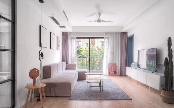 很清爽的简约风格装修,橙色的阳台真温暖,阳光满满值得借鉴!