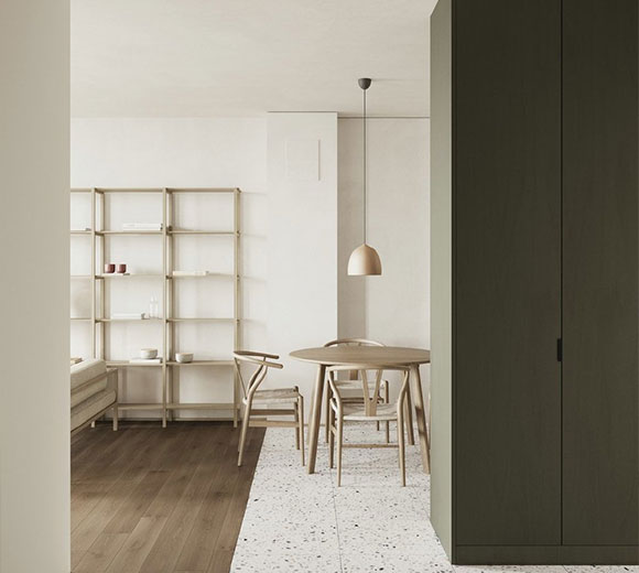 50㎡单身公寓装修,玻璃隔出独立小卧室,小巧精致有品位!