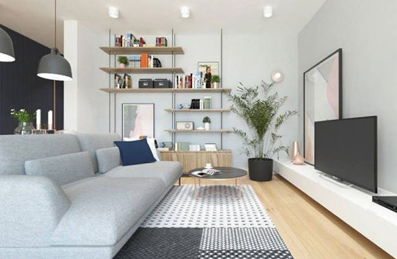 60㎡北欧风公寓装修设计，简约舒服很时尚，大衣帽间令人羡慕！