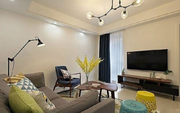 精致温暖的90㎡北欧风装修，卡座式餐厅，全屋设计简洁有档次！