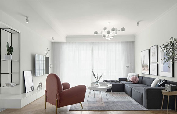 通透明亮的180㎡大户型空间，设计简洁很文艺，全屋装修真漂亮！