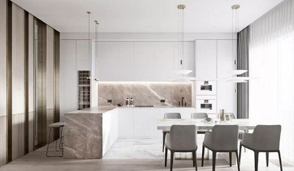 全屋装修高贵典雅,电视背景墙大气又实用,轻奢风装修真是很高级!