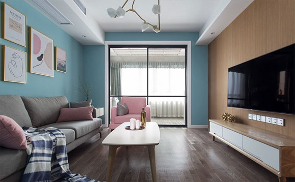 淳朴亲切的简约风格装修,满满ins风很耐看,餐厅装满柜子特实用!