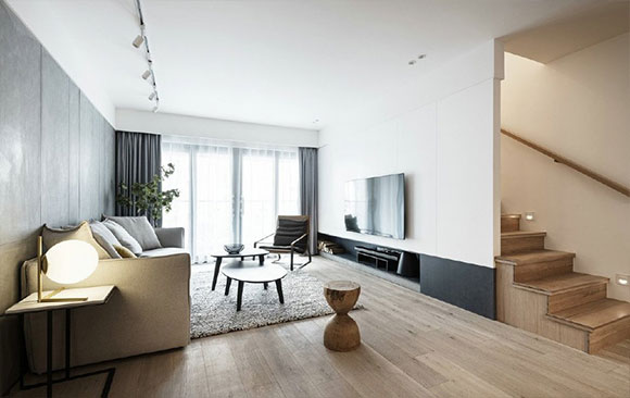 极简风复式楼装修设计，品质生活空间可以很简洁，真是漂亮！