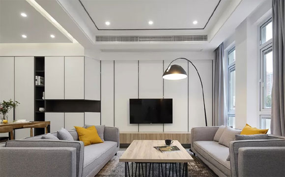 精致的现代风格装修，吊顶造型真漂亮，全屋装修简约时尚又大气！