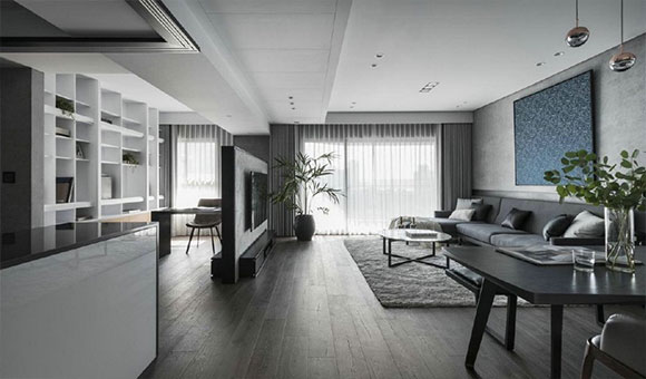 见过最温暖的家，现代风格稳重又大气，开放式空间设计实用极了！