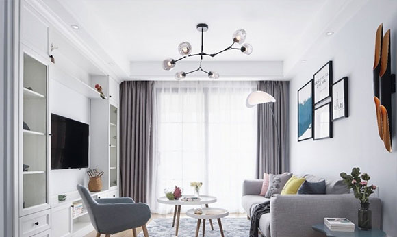 90㎡北欧风两房装修，面积小却实用，极简设计温馨舒适很惬意！