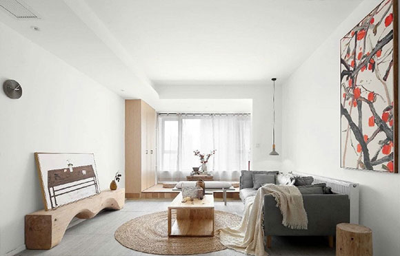 极简日式风格装修,阳台装榻榻米和衣柜,返璞归真的平淡生活!